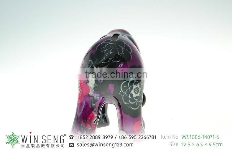 wholesale hand painted OEM art decor cute novelty ceramic elephant money bank