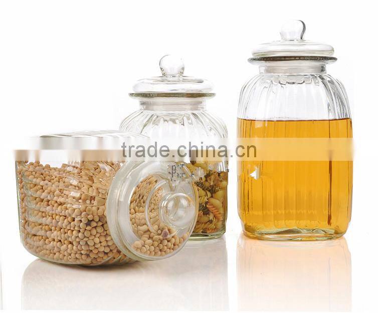 ZIBO square clear glass wholesale apothecary jars with glass lids