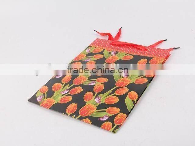 Flower Design Foldable Gift Bag / Shopping Paper Bag