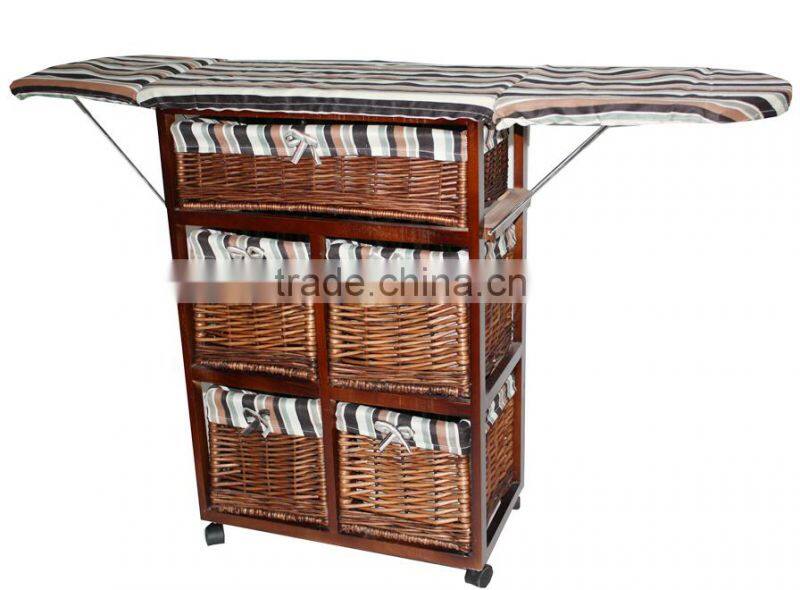 Household Essentials Wood Table Top Ironing Board with Folding Legs