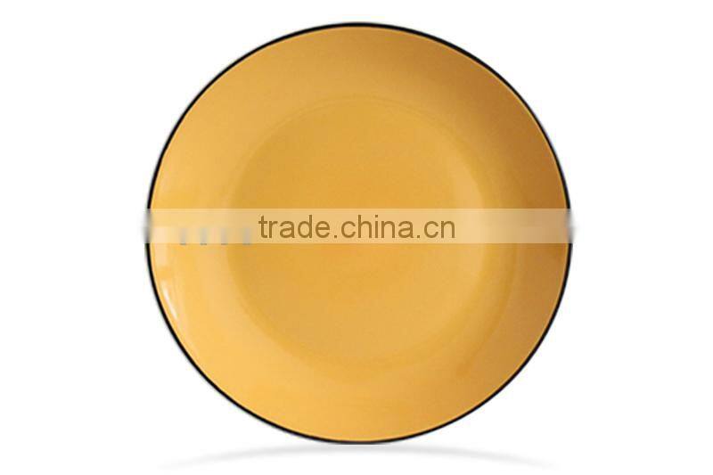 10.5" Color glazed dinner plate ,cheap plate