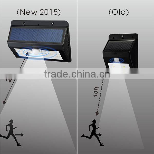 2016 Integrated solar Motion Sensor Light Outdoor solar garden light led wall lamp