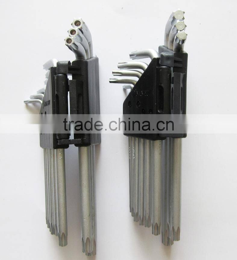 9PC Long Solid Star Key Wrench Set Hand Tool