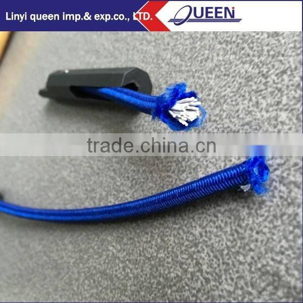 Latex thread polyester braided bungee tie for scaffolding sheeting