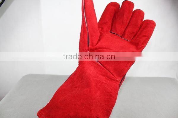 Different types of Colors Split Leather work welding gloves