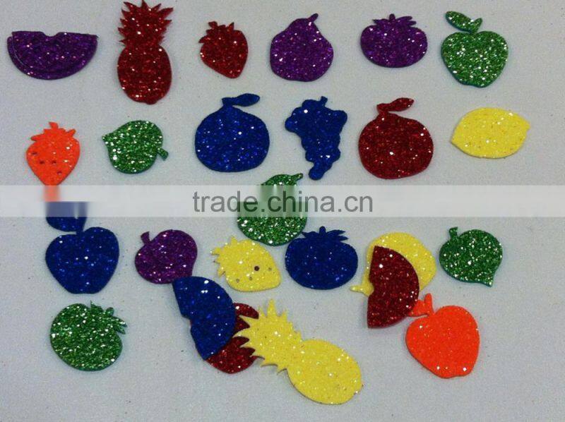 glitter eva foam DIY craft fun shapes, glitters foam craft shape kits
