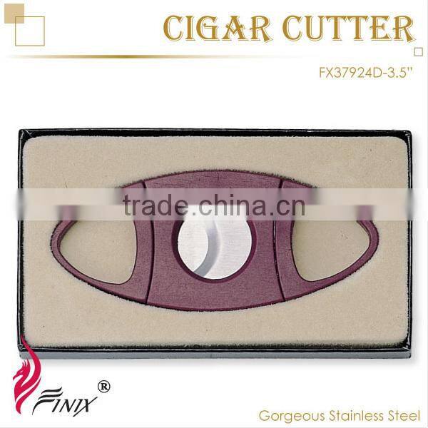 Black Titanium Plated Stainless Steel Custom Cigar Cutter