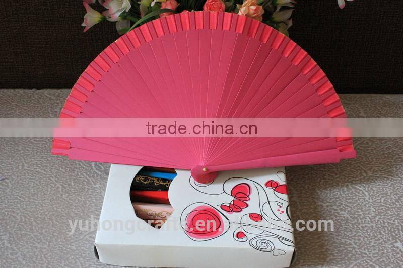 Spanish wood fabric fan for party