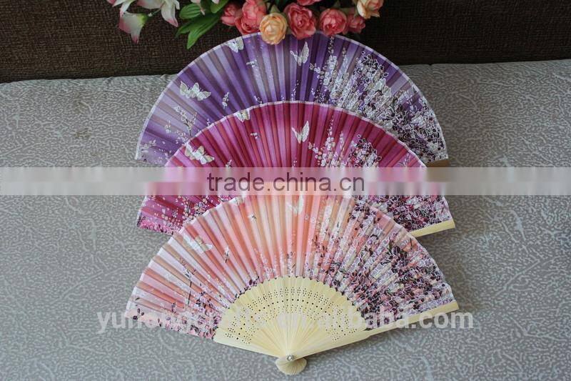 Anji Yuhong Factory wholesale silk Japanese fan