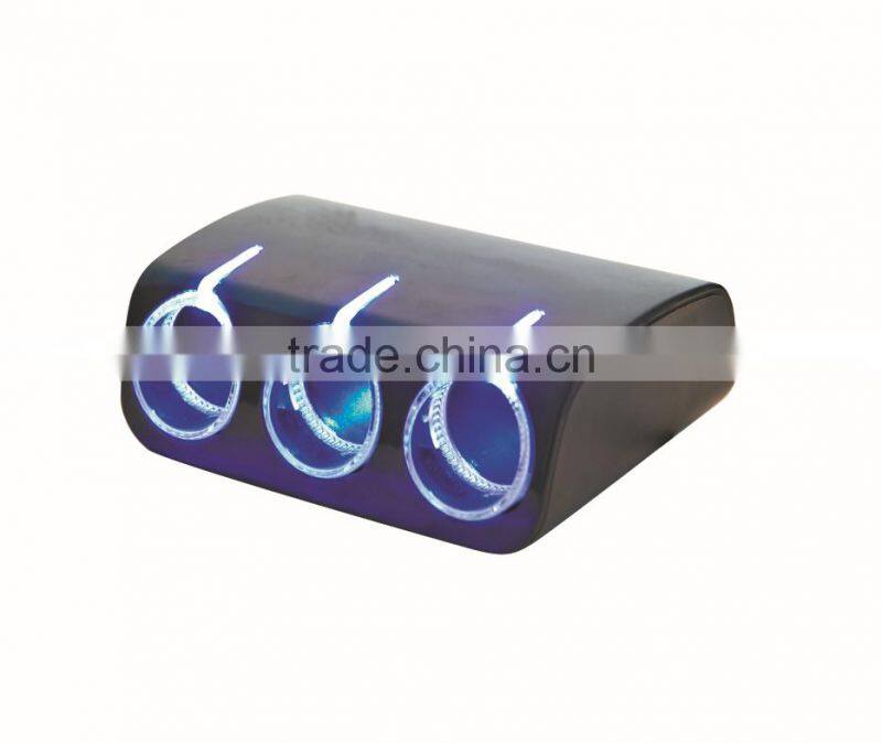 2015 CE Approval LED Car Charger Cigarette Lighter Adapter 4 Socket for iPhone , Tablet