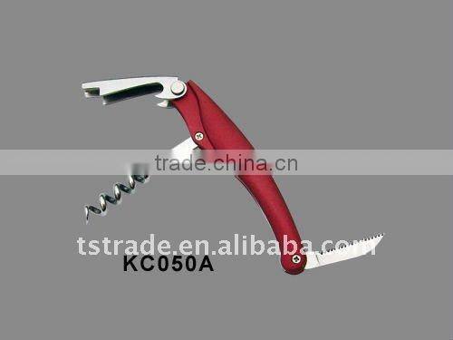 2014new Stainless Steel Multi function Keychain wine bottle opener KC060