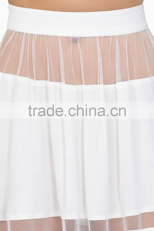 cheap white pleated crochet tennis skirt