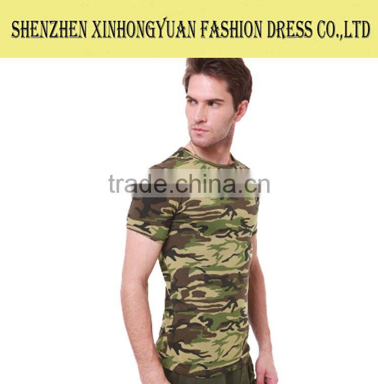 newest design short sleeve custom camo t shirt