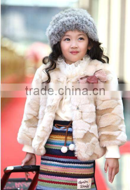2016 New design clothing of winter white fur dresses for kids girls