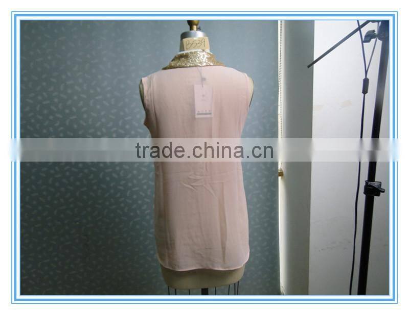 2015 New Fashion Chiffon Women Tank Tops