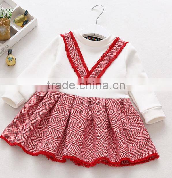 Hot sale 2-7 years old baby girl dress kids christmas winter long sleeve party dress