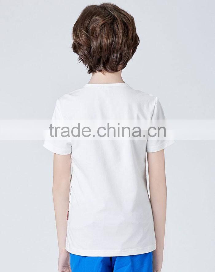 Trendy printing white kids t-shirts wholesale