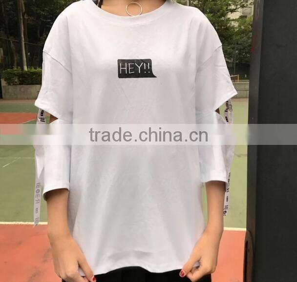 2017 summer letters short sleeve T-shirt joker blazer female students