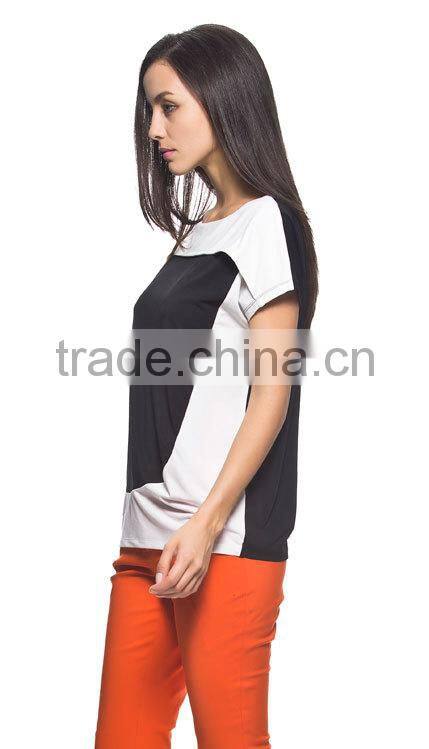 Fashional white and black t shirt wholesale