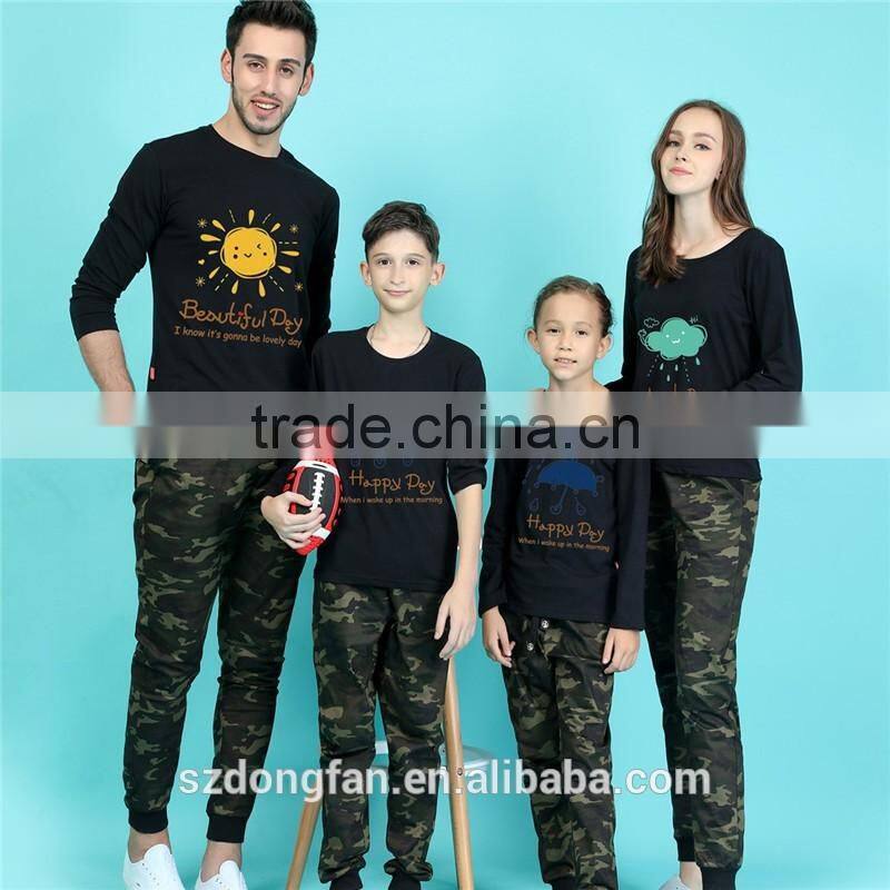 Family matching clothing long sleeve shirt matching clothes mother and daughter sweet family look clothes