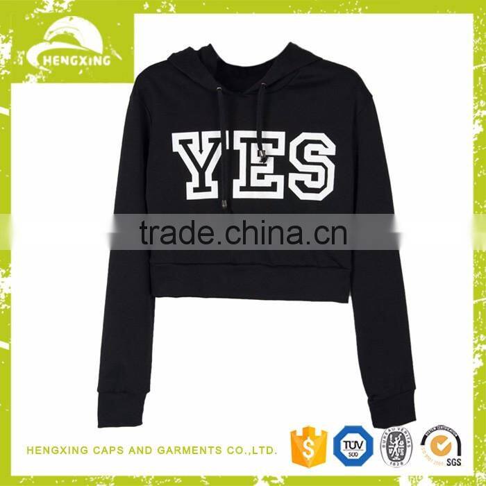 2015 high quality hot lady women hoodies crop hoodies