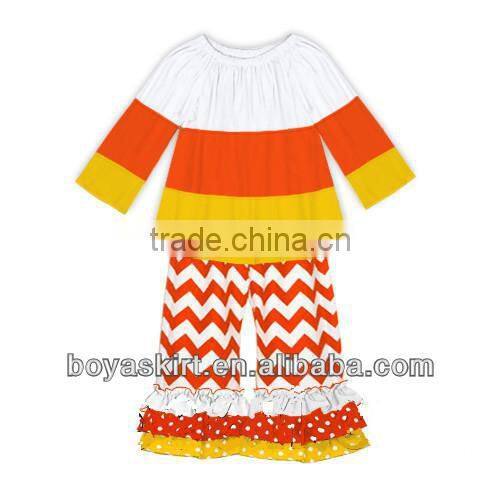 Lovely girls Tunic and Ruffled Legging Set Bunny pattern on top ruffle at the bottom Easter T-shirt &Tenths pants outfits