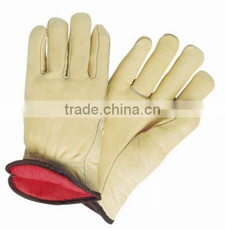 White Leather driver gloves