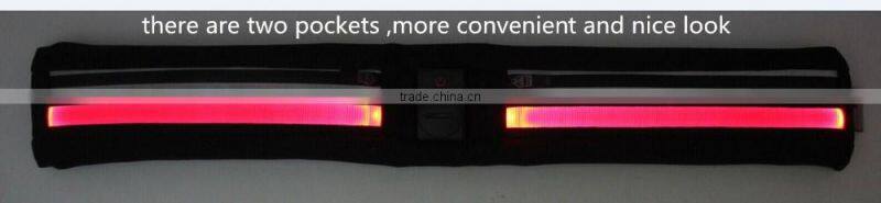 battery control LED flashing reflective flip belt running safety warning belt