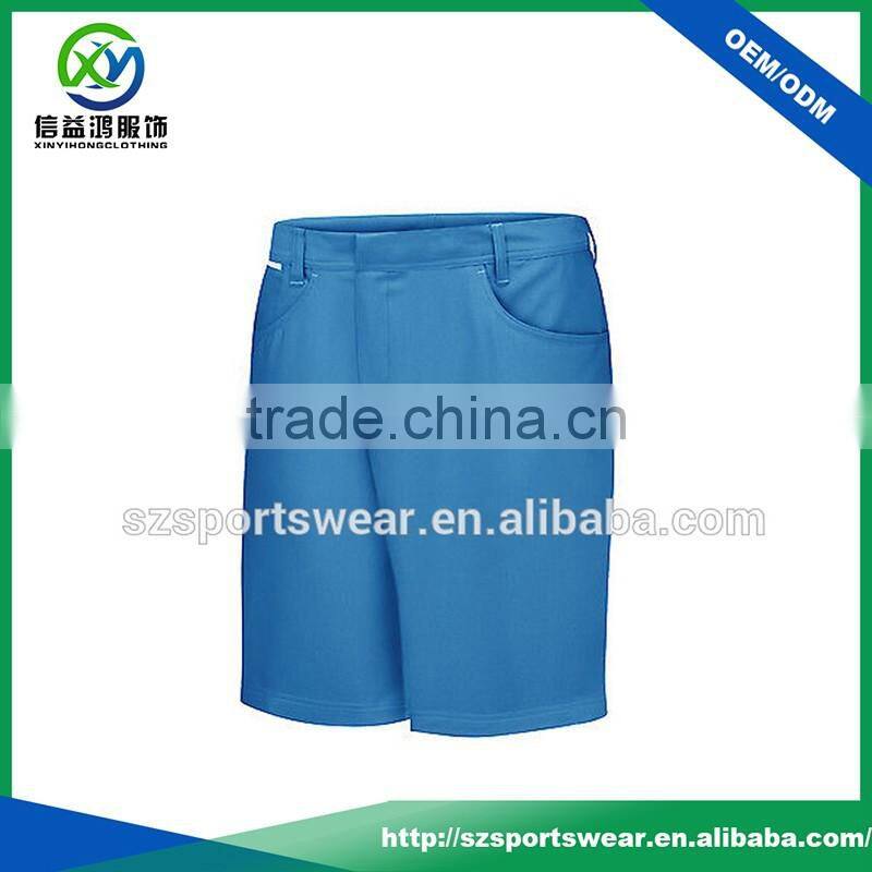 Best Price 100% Polyester Cool Smooth Material Mens Short Pant In Blue