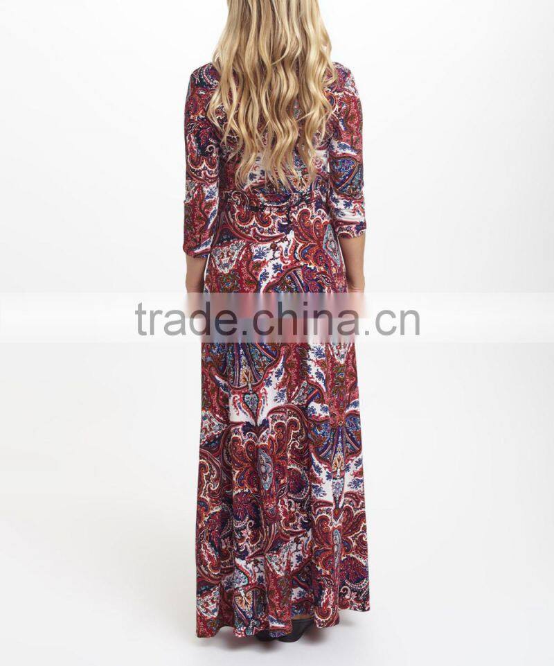 Latest Maternity Dresses With PinkBlush Fuchsia Floral Maternity Maxi Dress Fashion Women Wear WD80817-26