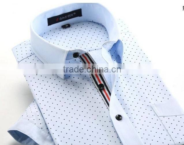 Fancy dot printed light color slim fit wholesale hawaiian shirt for men 2016