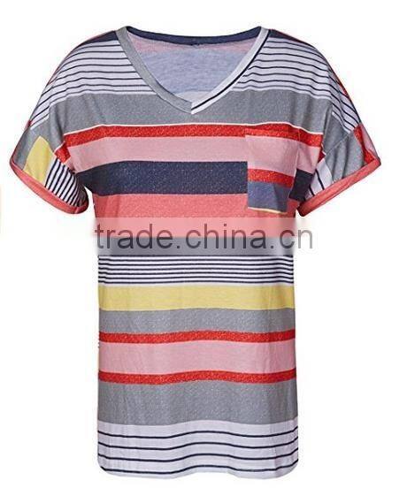 Women's V-neck Casual Short Sleeve T-shirt Blouse Tees Tops
