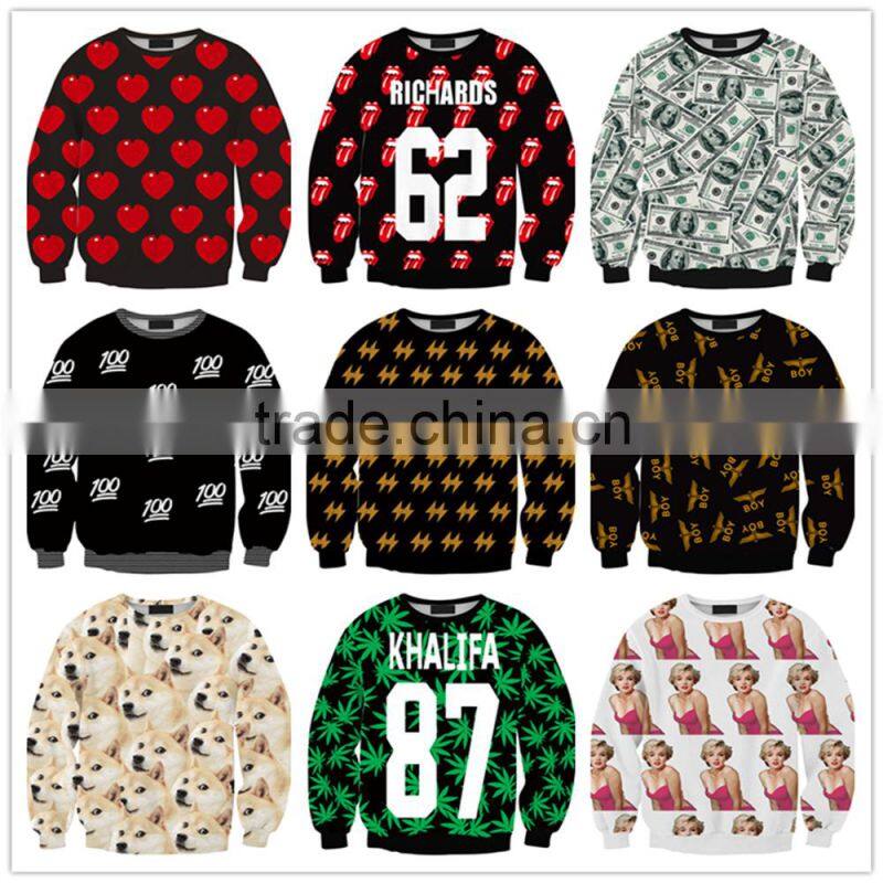 Best sale factory cheap custom stylish sublimation sweatshirts for men