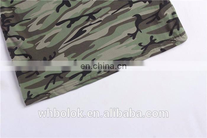 Private label camouflage Mens vest camo design cotton summer vest men