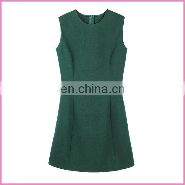 wholesale sleeveless optional color yarn dyed cotton fabric vest dress