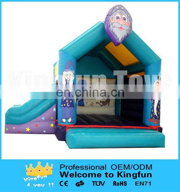 Small inflatable moonwalk slide combo for children