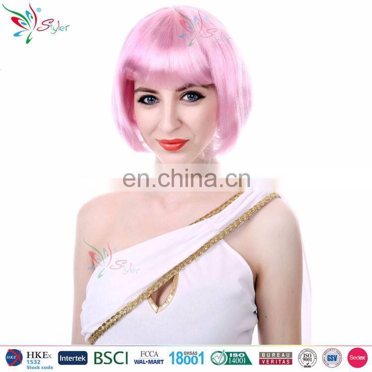 wholesale fashion style synthetic wigs short bob wig for party