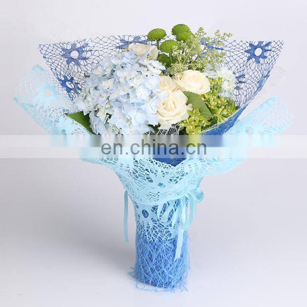 2015 Best Selling Products Bronzing Organza Tolle Flower Wrapper Packing