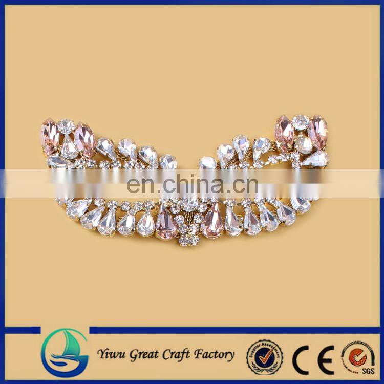 GREEN color acrylic rhinestones shoe accessories chain crystal jewelry chain for sanda