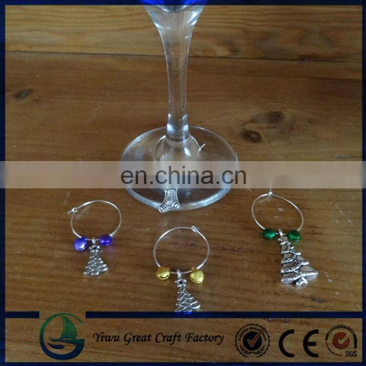 Handmade Wine Glass Charms Table Decorations Christmas Pendants
