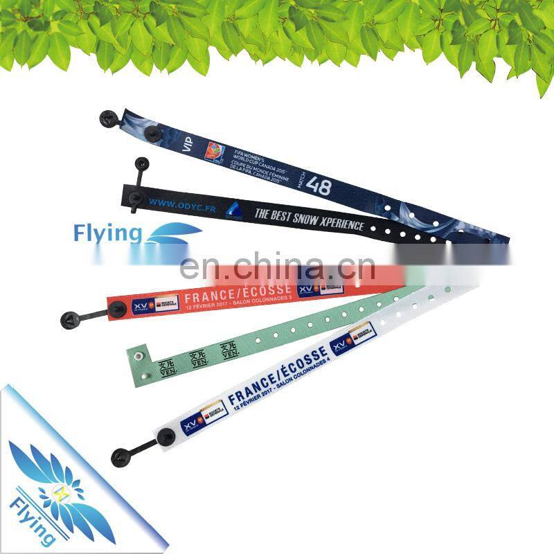 10mm 15mm 20mm cheap custom sublimation printed logo fabric wristbands for music events