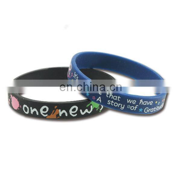 Printing silicon wristband bracelet supplier