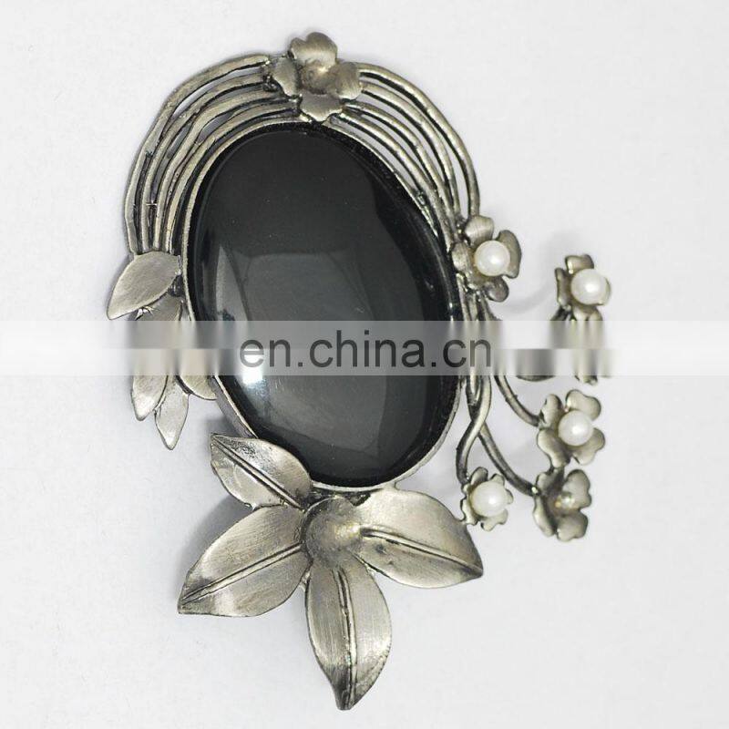 high quality cheap wholesale crystal stone custom brooch lapel pin flower