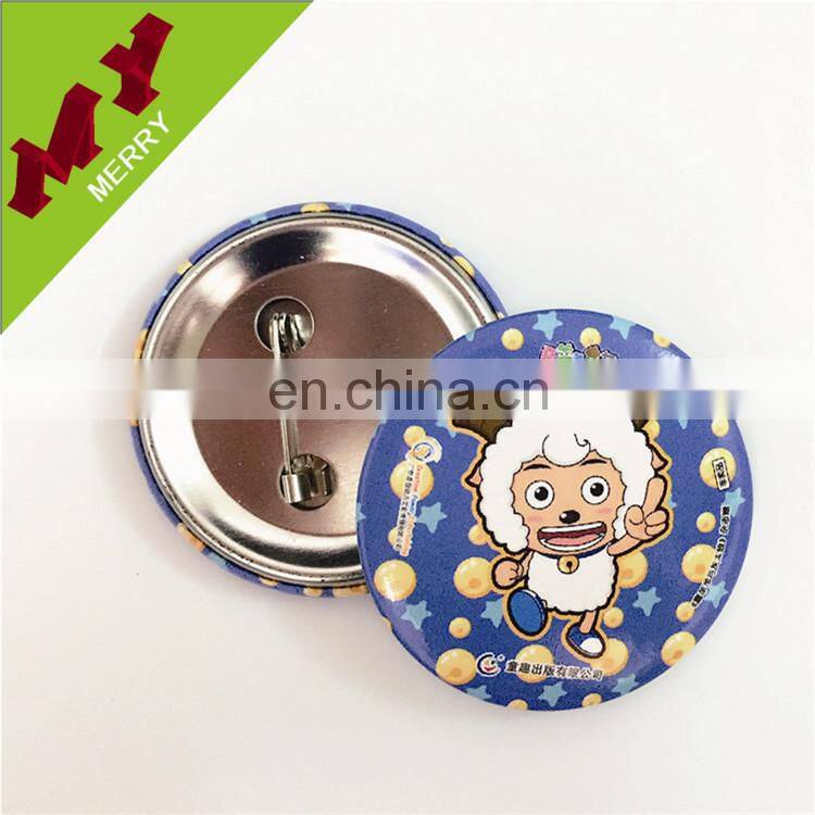 China factory giveaways plastic button badge / tin badge