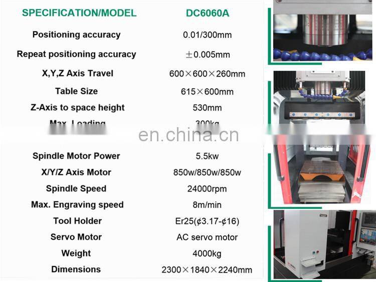 DC6060A Factory Price Mini High Quality CNC Milling Machine For Sale