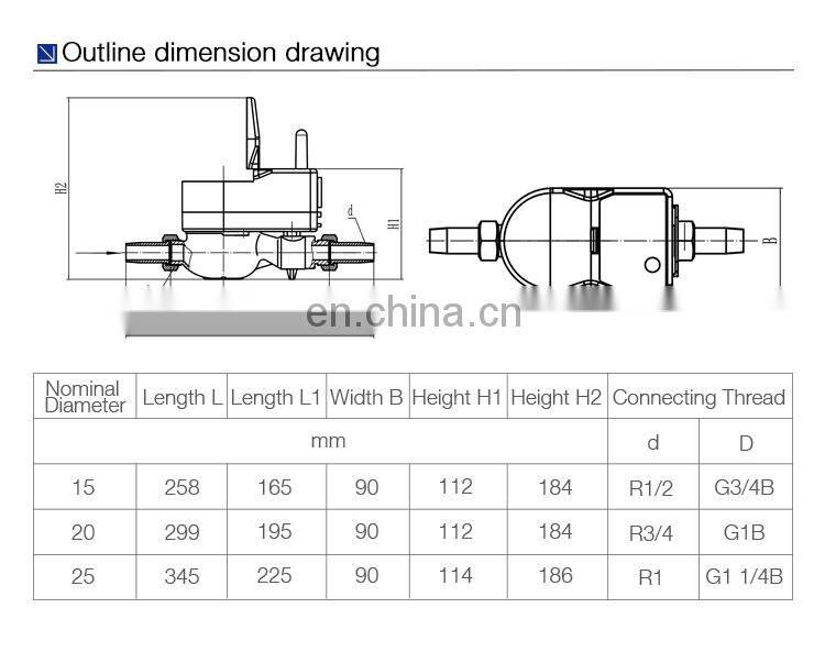 Lora remote reading smart AMR water meter wifi