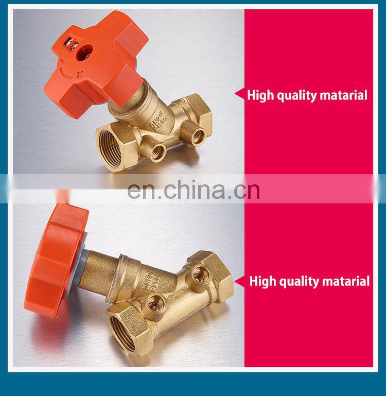Brass Static hydraulic balance valve Manual regulating valve