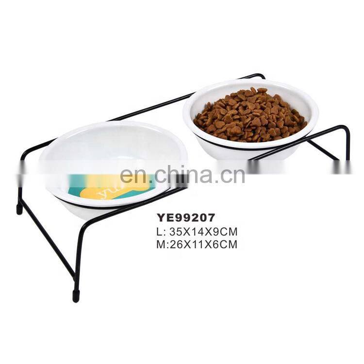 Hangzhou Tianyuan Blank Pet Dog Cat Food Feeding Ceramic Bowl