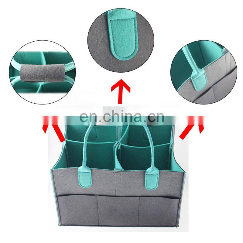 New design handmade nursery felt organizer diaper bag