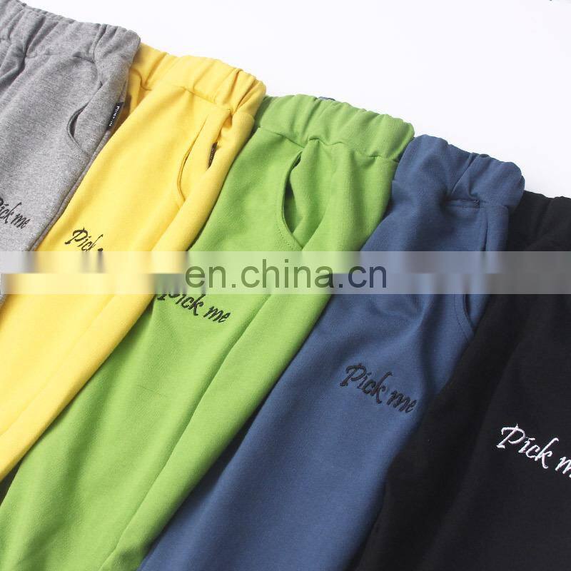 Terry Long Pant embroidery Loose Pant Boys and Girls stitchwork wide leg Pant For Uniset on Sale